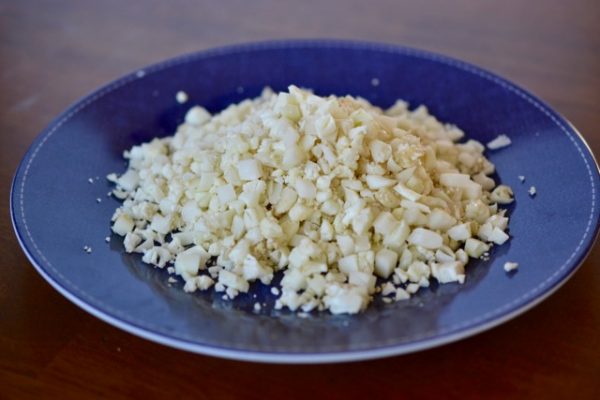 Cauliflower "rice"