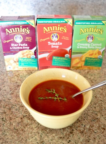 A selection of Annie's organic soups..