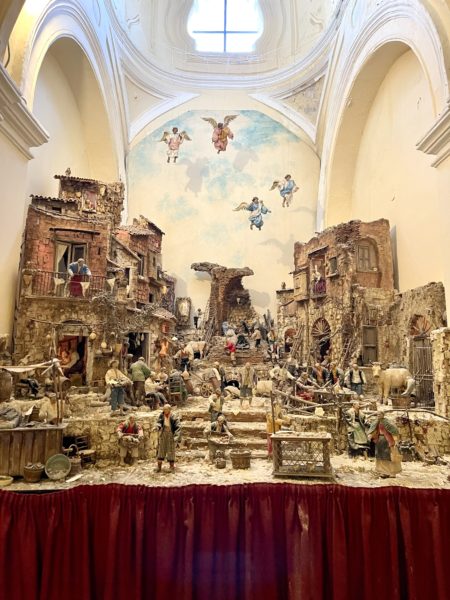 Alcove at the Hotel San Francesco al Monte depicting historic scene from Naples.
