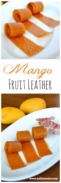 Easy homemade mango fruit leather - no sugar added!