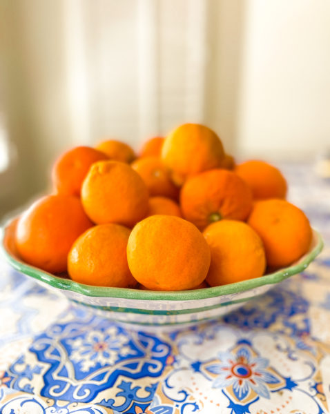 bowl of oranges.