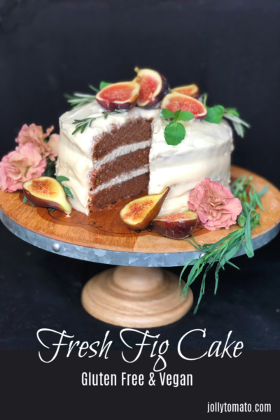 This delicious fig cake is gluten-free and vegan. It's also super-easy and quick to make, thanks to a boxed gluten-free spice cake mix.