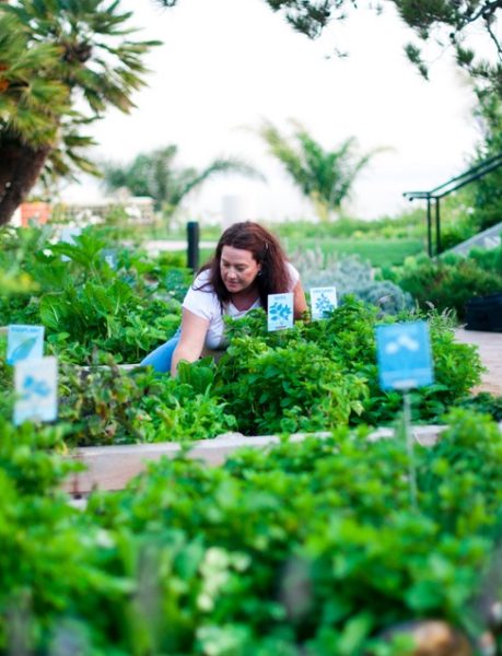 Geri Miller in her garden, via Home Grown Edible Landscapes