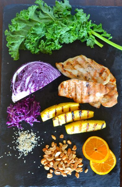Grilled Pineapple Chicken Salad with Orange-Coconut Dressing - Jolly Tomato
