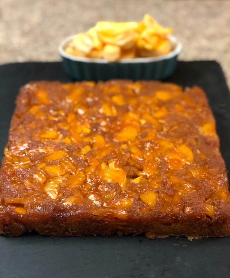 OoeyGooey Jackfruit Upside Down Cake Recipe Jolly Tomato
