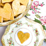 Golden Heart Springerle Cookies